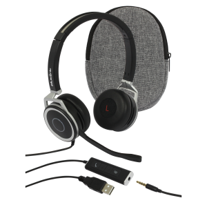 Plusonic 15.2P Business Headset - Noise Cancelling, binaural, USB & 3.5mm Cinch