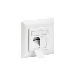 CAT.6a Flush-Mount Ethernet Socket with 2 x RJ-45, LSA,...