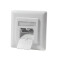 CAT.6a Ethernet Flush-mounted network socket with 2 x RJ45, LSA terminals, up to 500MHz, shielded, signal white