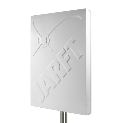 JARFT LTE / 4G directional antenna - view of the reflector with antenna connections (2 x N socket)