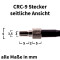 side view of the CRC-9 male connector with dimensions