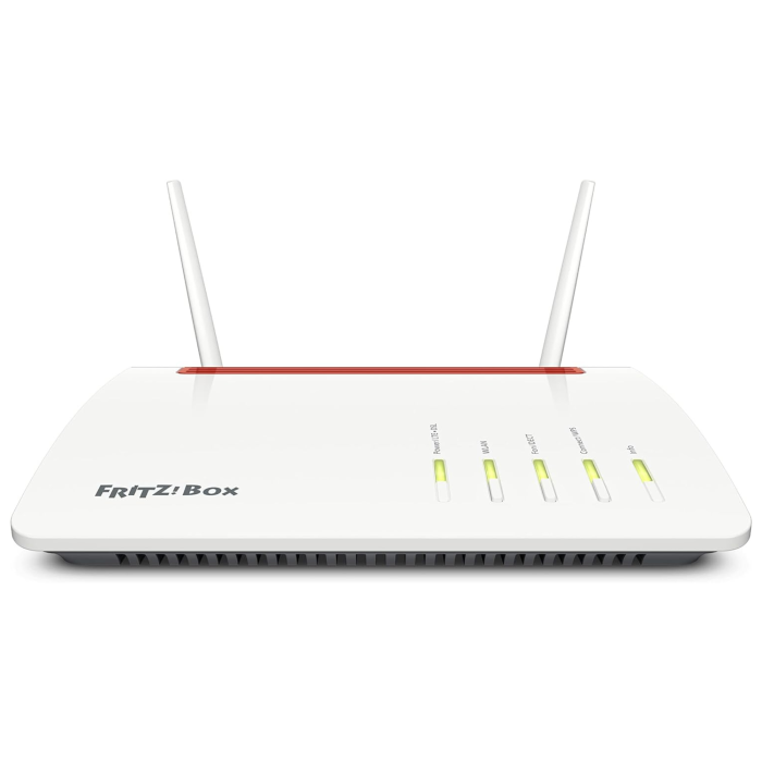 AVM FRITZ!Box 6890 LTE Hybrid-Router für DSL und Mobilfunk in der Frontansicht.