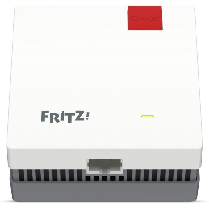 AVM FRITZ!Repeater 1200 AX with Wi-Fi 6 technology in front view.