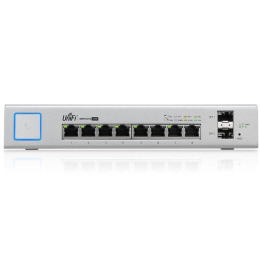 Ubiquiti UniFi Switch US-8-150W - 8 x RJ-45, 2 x SFP, 150W PoE Power