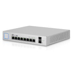 Side view of the US-8-150W with Ethernet and SFP ports