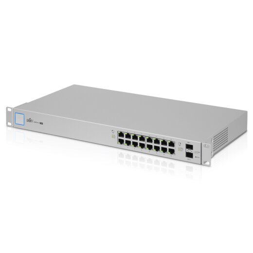 Ubiquiti UniFi Switch US-16-150W mit 16 x RJ45 Ports, 2 x SFP und 150W Leistung