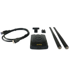 Lieferumfang mit AWUS036ACH, WLAN Antennen und USB Kabel