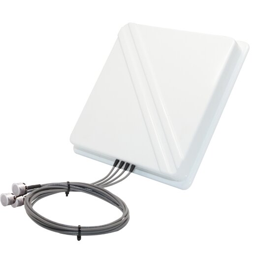 Dual Haifischflossen-Antenne 4x4 MiMo 4G/5G, 2x2 MiMo WIFI, 2x GPS/GNSS,  (Ant.-Strahler z.B. Tetra), schwarz