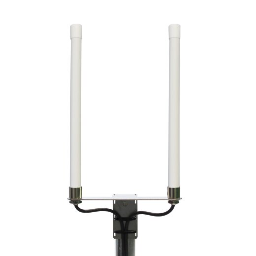 LTE Multiband 6,5dbi Rundstrahlantenne in weißem Gehäuse mit 5m Kabel und SMA Steckern