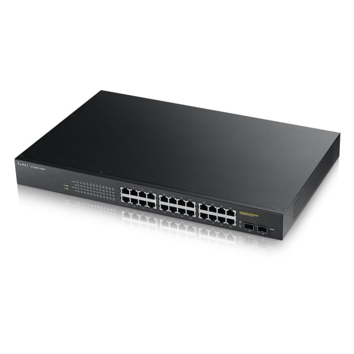 Zyxel GS1900-24HP v2 Gigabit Switch mit 24 PoE+ Ports und 2 SFP Uplinks