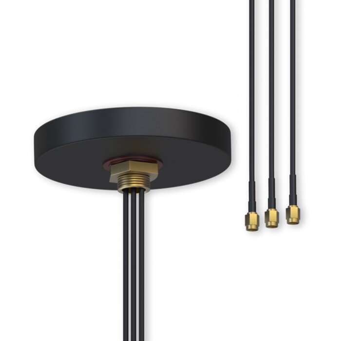Teltonika PR1KCS28 3-in-1 Kompakt-Antenne für LTE, WLAN und GNSS in schwarz