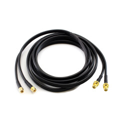 4G antenna extension cable, dual, 5m, SMA male plug to...