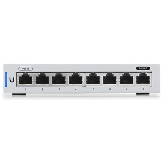 Ubiquiti UniFi Switch 8 / US-8 mit 8 x RJ-45 Ports und PoE Passthrough