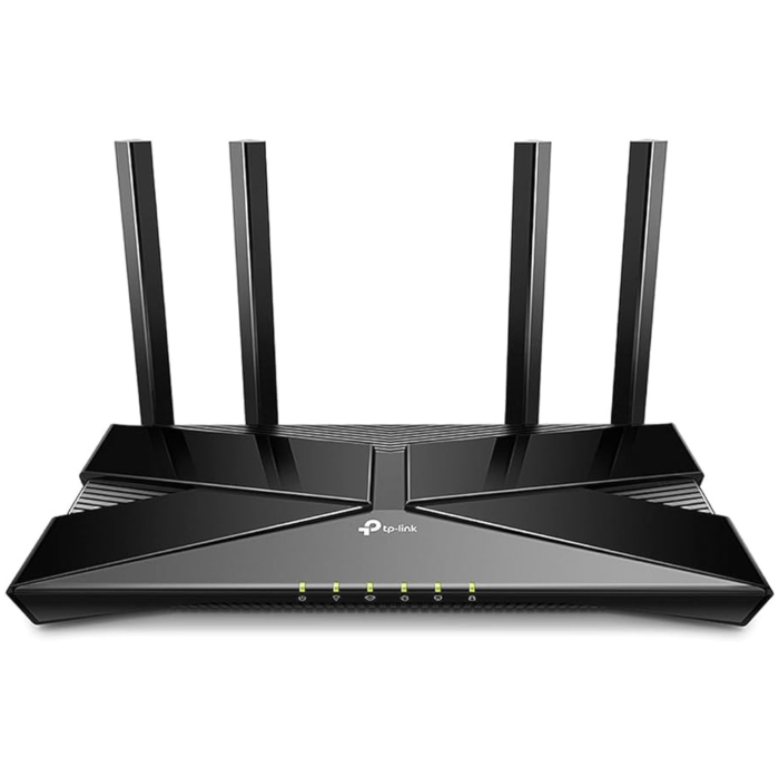 TP-Link Archer AX23 AX1800 Dual-Band Wi-Fi 6 Router in Frontalansicht.