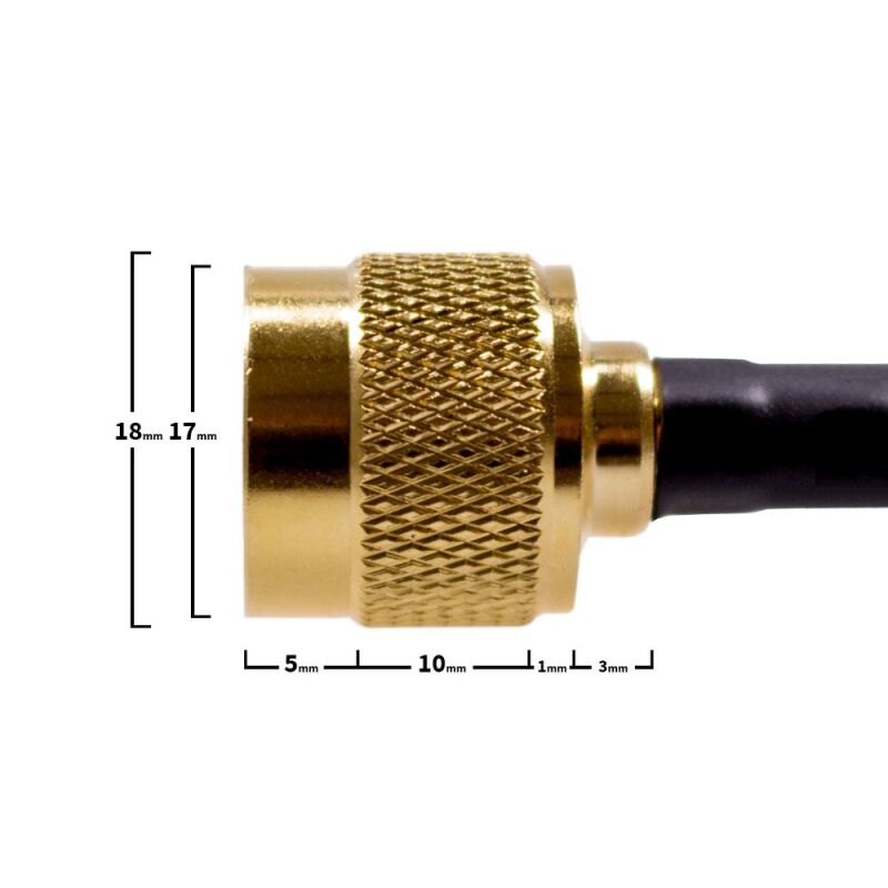 HangTon RP-SMA Auf N Koaxialkabel – 50 Cm, RG58/U, Für WLAN-Router & Antennen