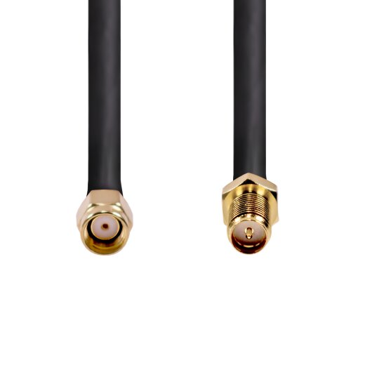 10m Coaxial Antenna Cable | RF-240, Outdoor, RP-SMA female to RP-SMA male