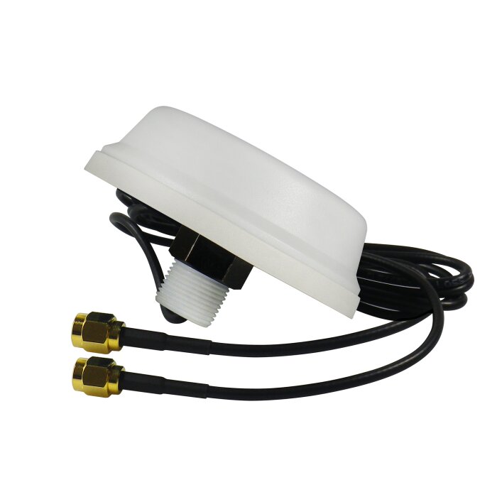 2x2 MIMO Dualband M2M Antenne mit schwarzem Gehäuse, 150cm Kabel und RP-SMA Stecker