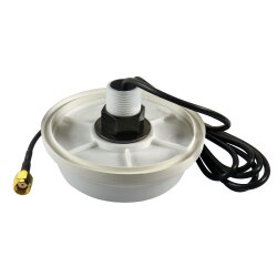 Bottom side of dual-band wireless ceiling antenna with thread and nut