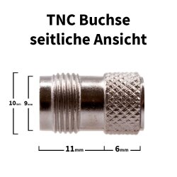 TNC Buchse - Seitliche Ansicht