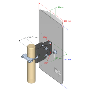 Technische Zeichnung der Antenne
