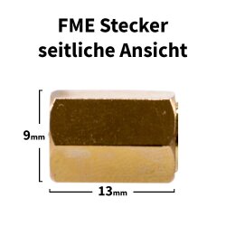 Seitliche Ansicht des FME Steckers