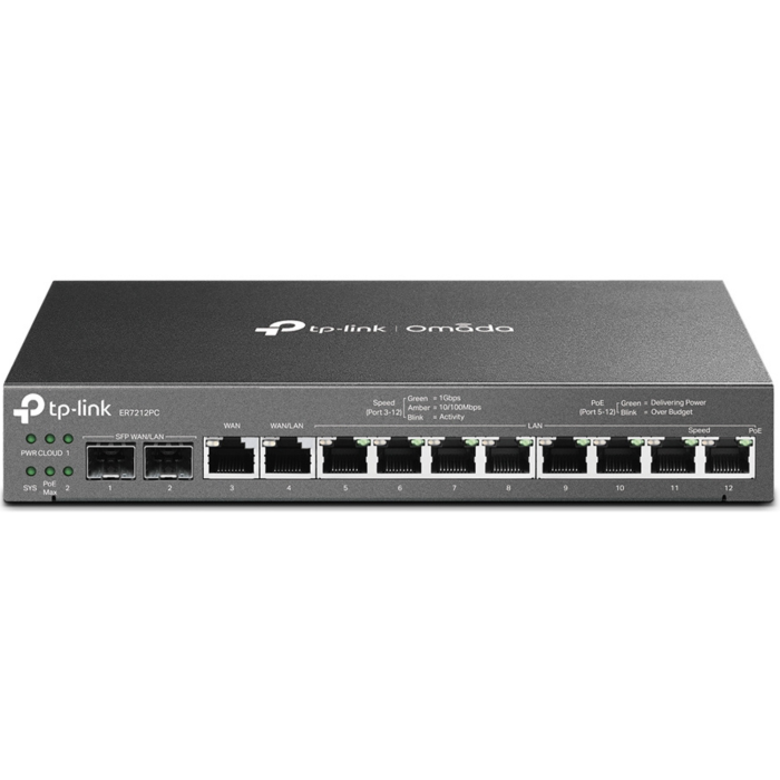 TP-Link Omada ER7212PC 3-in-1 Gigabit VPN Router mit PoE+ und SDN Controller