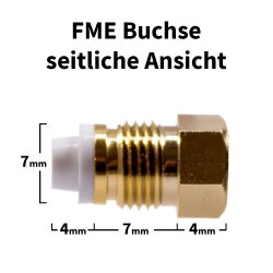 Seitliche Ansicht der FME Buchse