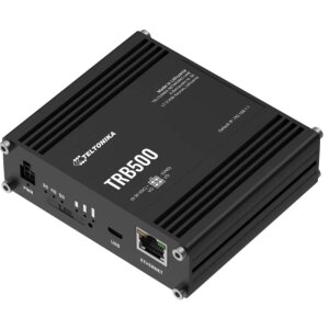 Close-up of the Teltonika TRB500 with Gigabit Ethernet...
