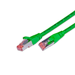 CAT.6 Ethernet Kabel, STP, 2 x RJ45, LSOH, 2m, gr&uuml;n