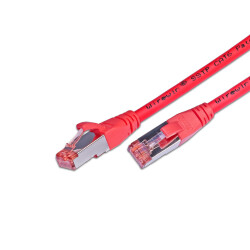 CAT.6 Ethernet cable, STP, 2 x RJ45, LSOH, 5m, red