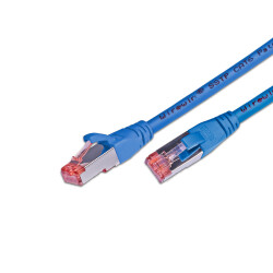 CAT.6 Ethernet cable, STP, 2 x RJ45, LSOH, 10m, blue