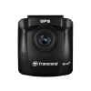 Transcend DrivePro 250 dashcam mounted in car, view of the road