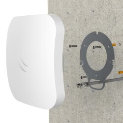 Montage Mikrotik cAP ac an einer Wand mit einem anderen Gehäuse welches im Lieferumfang enthalten ist