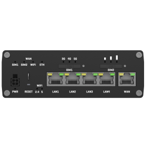 Ansicht der Vorder- und Rückseite mit allen Anschlüssen