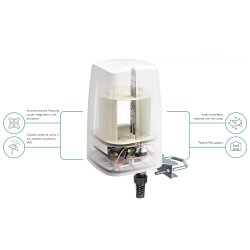 View of the entire 4g antenna with a description of the individual components