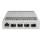 frontsite with 4 SFP ports and 1 PoE-In Port