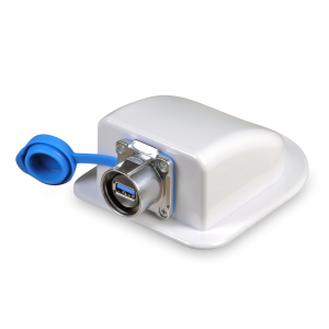 View of the USB plug with click closure