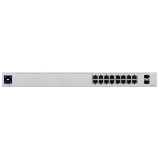 Ubiquiti UniFi Switch USW-16-POE mit 16 x RJ45 und 2 x SFP Ports