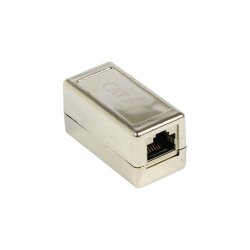 CAT.6A Ethernet coupling with metal housing and 2 x RJ45...