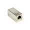 CAT.6A Ethernet coupling with metal housing and 2 x RJ45 socket