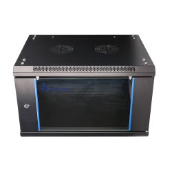 Extralink Ger&auml;teschrank - 19 Zoll, 600 x 450mm mit 6HE und Glast&uuml;r