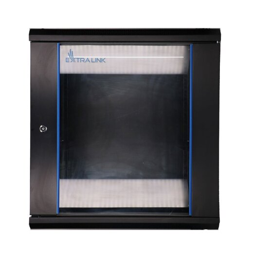 Extralink Geräteschrank - 19 Zoll, 600 x 600mm mit 12HE und Glastür