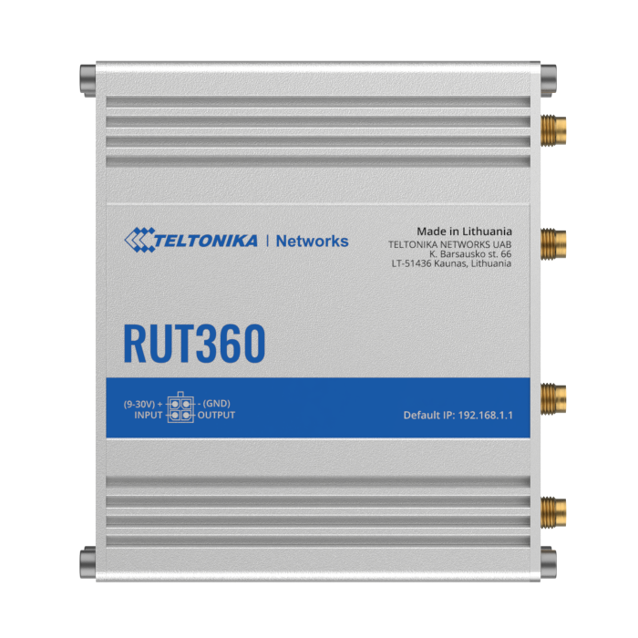 Teltonika RUT360 4G Cat 6 Industrial Router front view