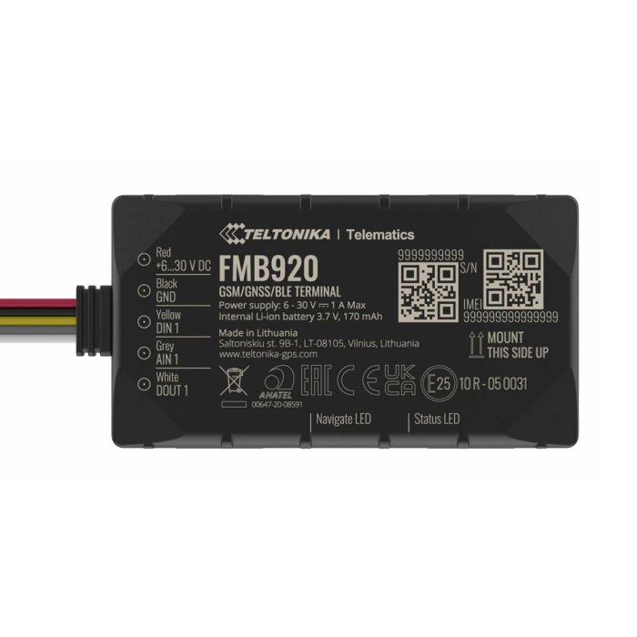 Teltonika FMB920 Kompakter Fahrzeug-GPS-Tracker mit Bluetooth