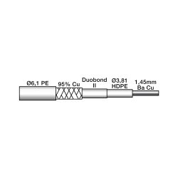 Technical drawing of the RF240 antenna cable