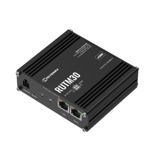 Detailansicht des Teltonika RUTM30 mit Dual-SIM-Slots und eSIM-Funktion