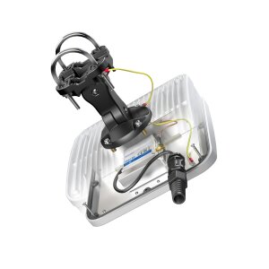 Detailed view of the QuMax antenna with mounting accessories for TRB140