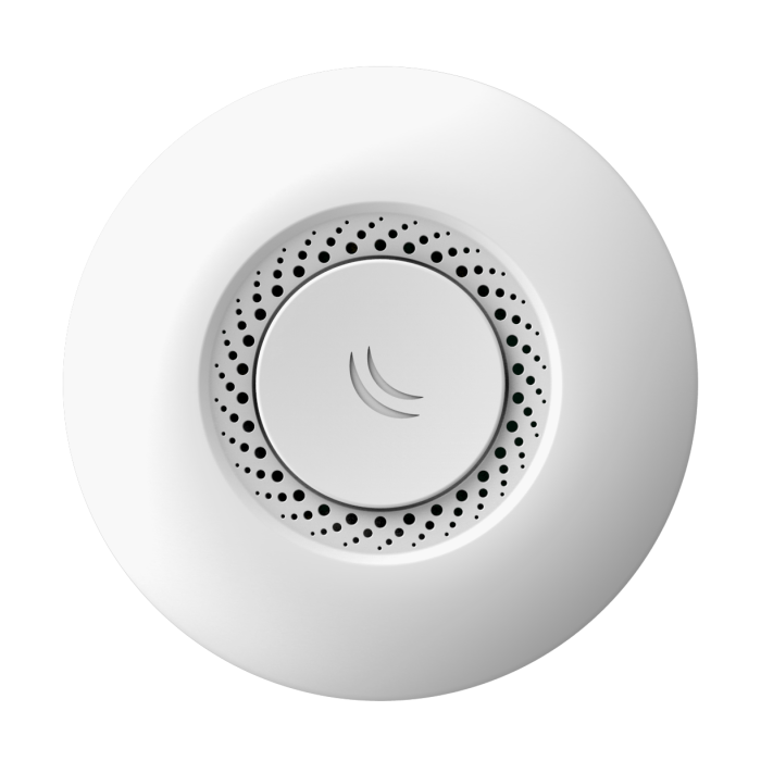 MikroTik cAP RBcAP-2nD Decken-Access-Point in unauffälligem weißem Design