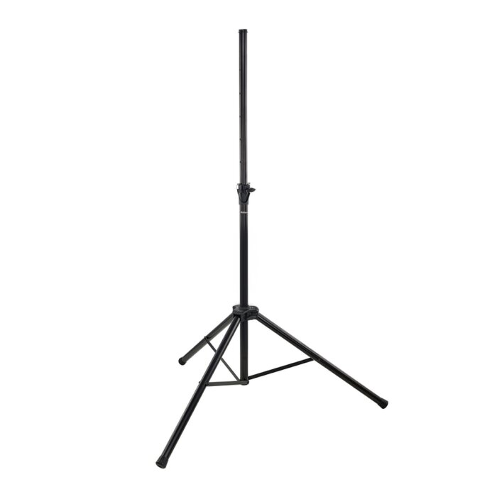 Das leichte Millenium BS-2011 MK II Lautsprecherstativ aus Aluminium, voll ausgezogen und bereit für die Montage.