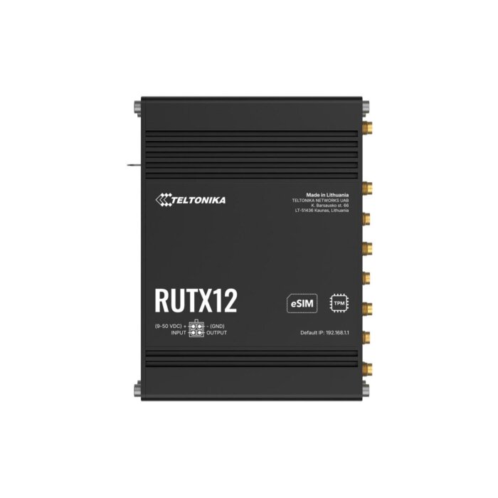Teltonika RUTX12 Industrial Router with Dual 4G Cat 6 and WiFi AC